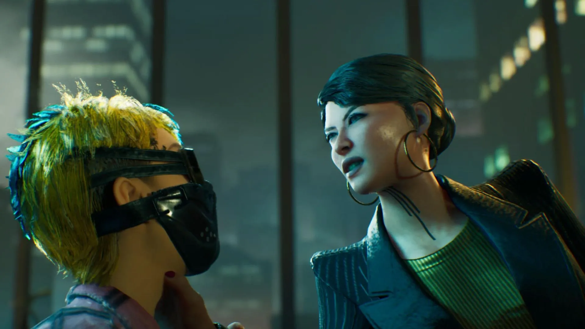 Ryong đứng canh trong khu phố Seattle, thể hiện phong cách Clan và Disciples trong gameplay