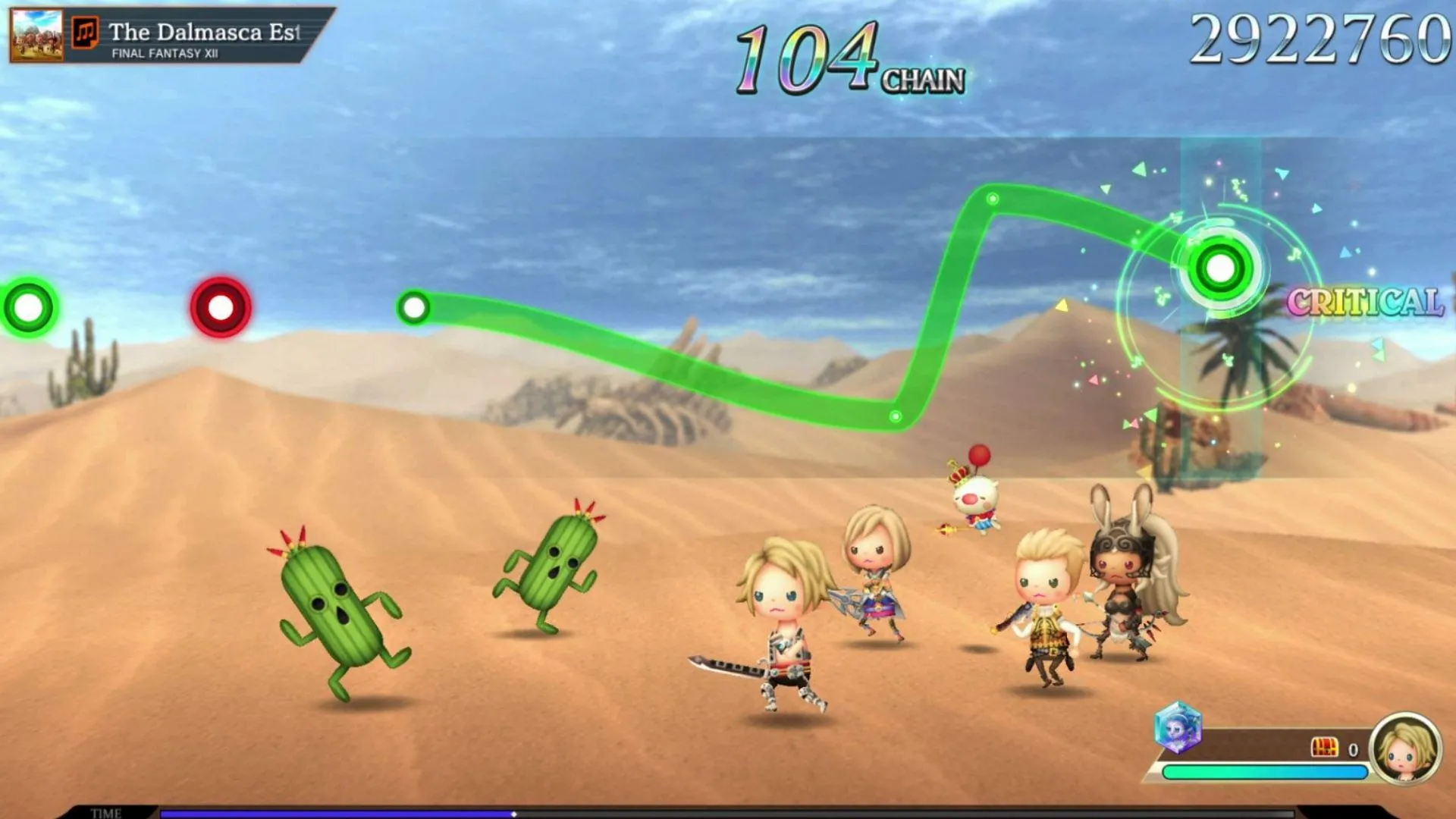 Sân khấu nhịp điệu Theatrhythm với dàn nhạc và hình tượng các nhân vật Final Fantasy