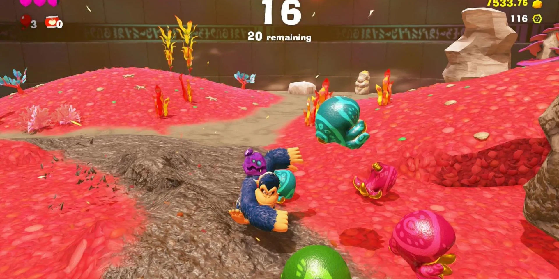 Screenshot of one of many of Donkey Kong Bananza