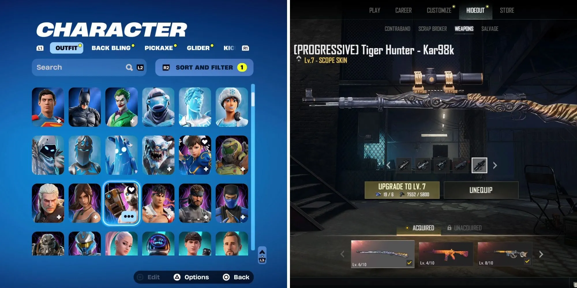 Skins và emote đa dạng trong Fortnite, biểu tượng văn hóa pop trong game