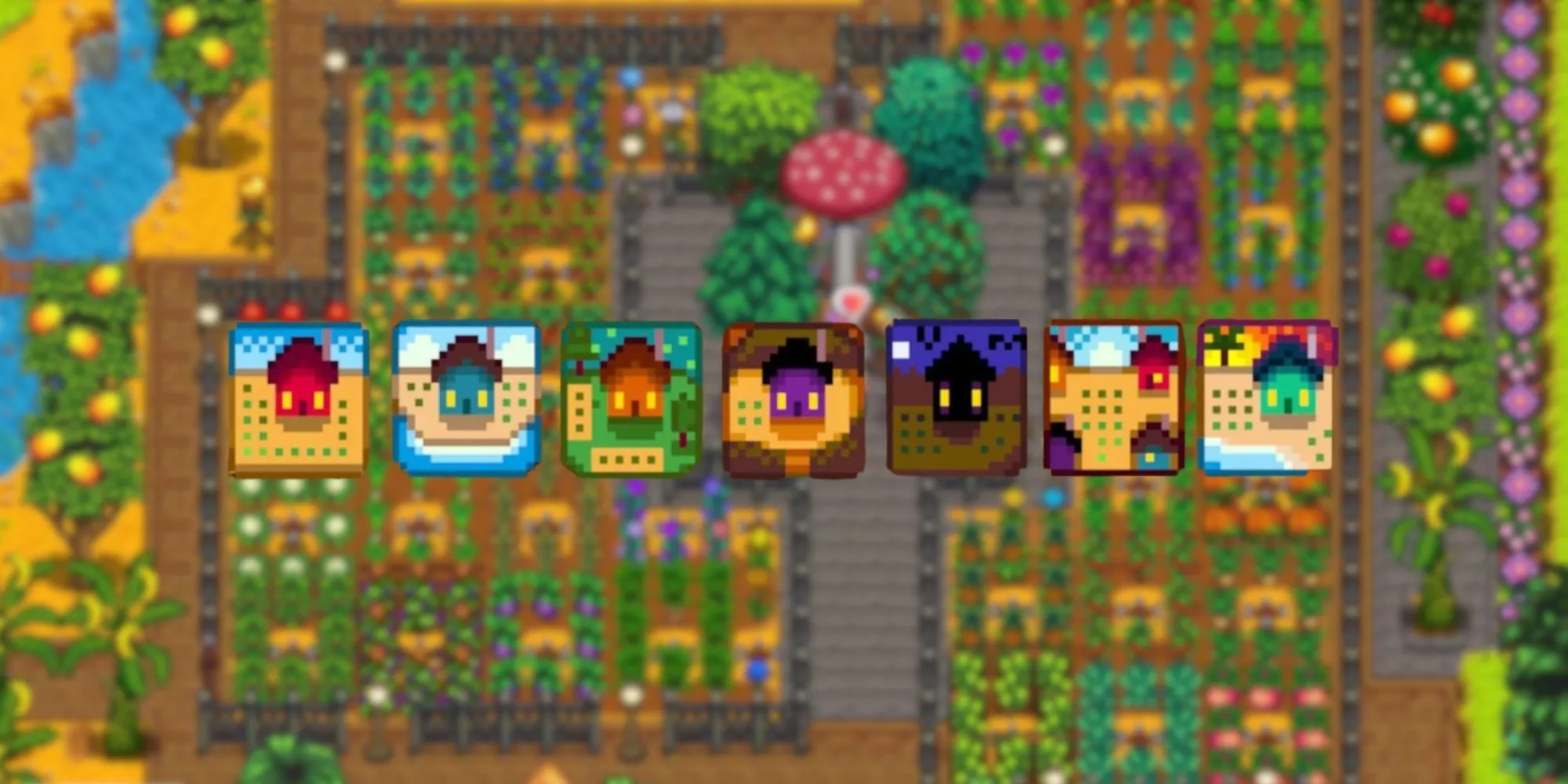 So sánh các loại nông trại trong Stardew Valley thể hiện đa dạng tài nguyên
