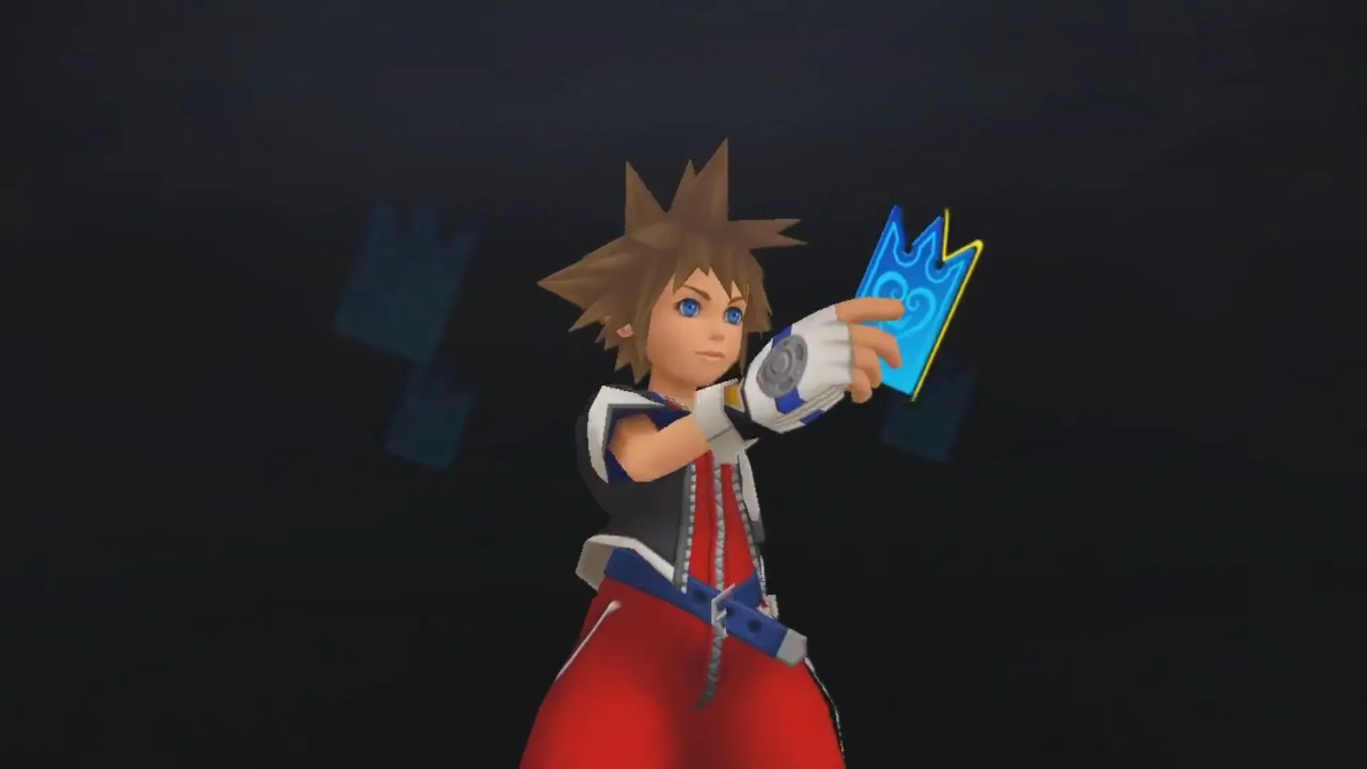 Sora cầm bài trong cảnh chiến đấu Re:Chain of Memories, minh họa cơ chế thẻ bài đặc trưng của bản remake