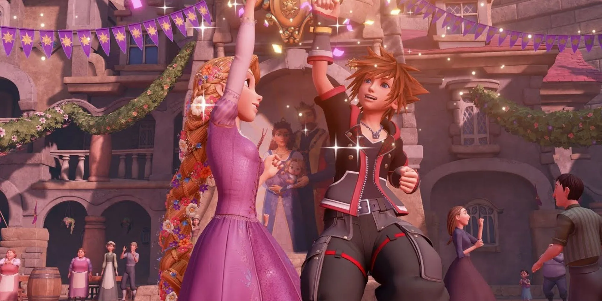 Sora chiến đấu trong Kingdom Hearts 3