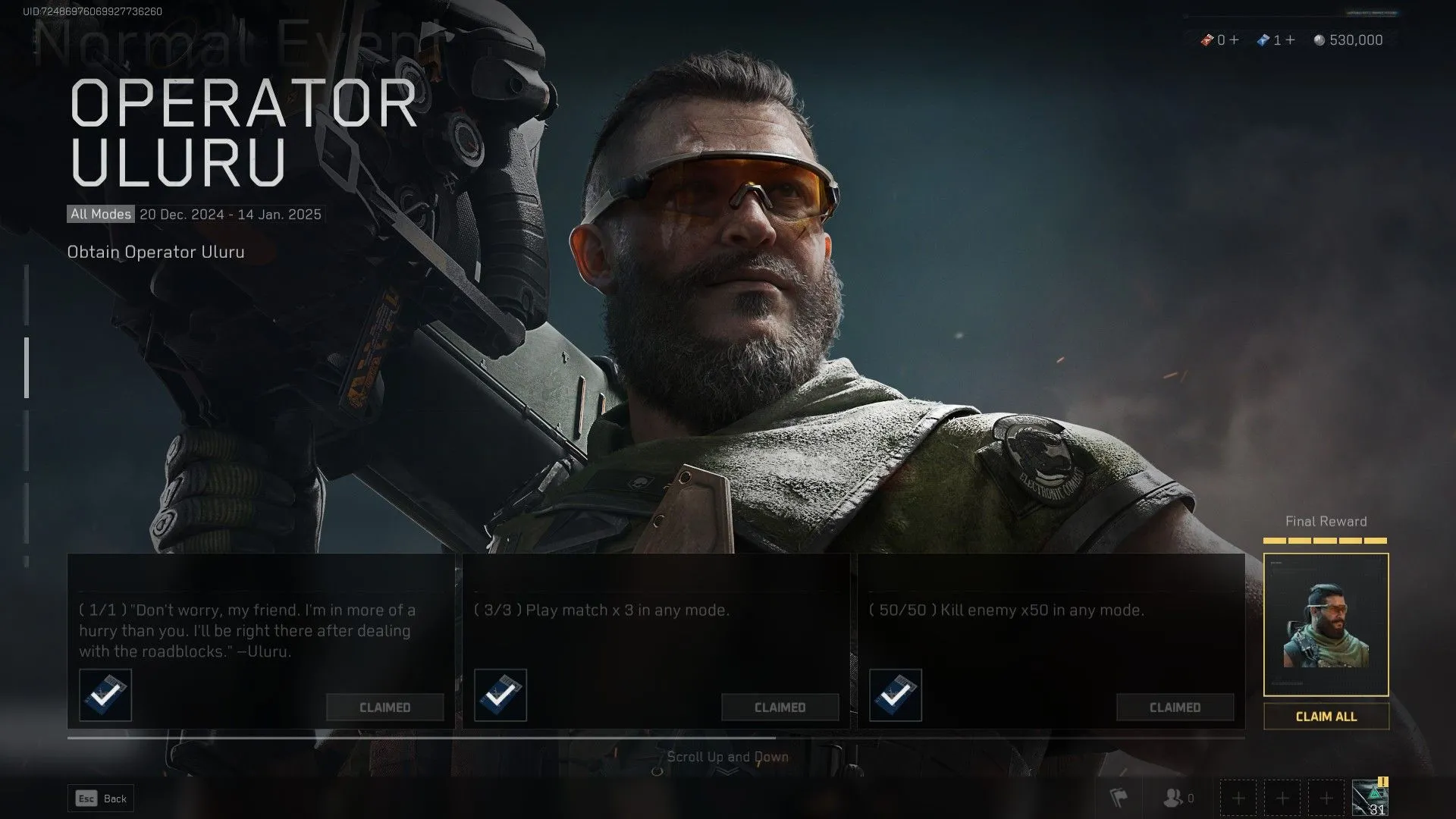 Sự kiện Uluru trong Delta Force thể hiện nội dung sự kiện theo mùa của game