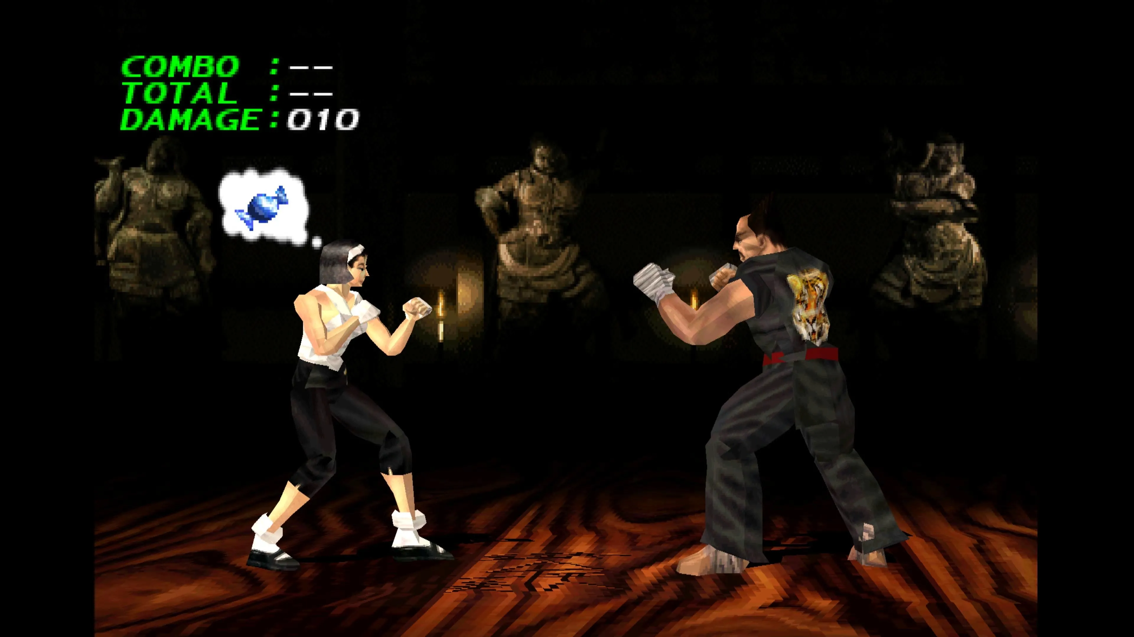 Tekken 2 cảnh đấu Jun vs Heihachi trên PS1