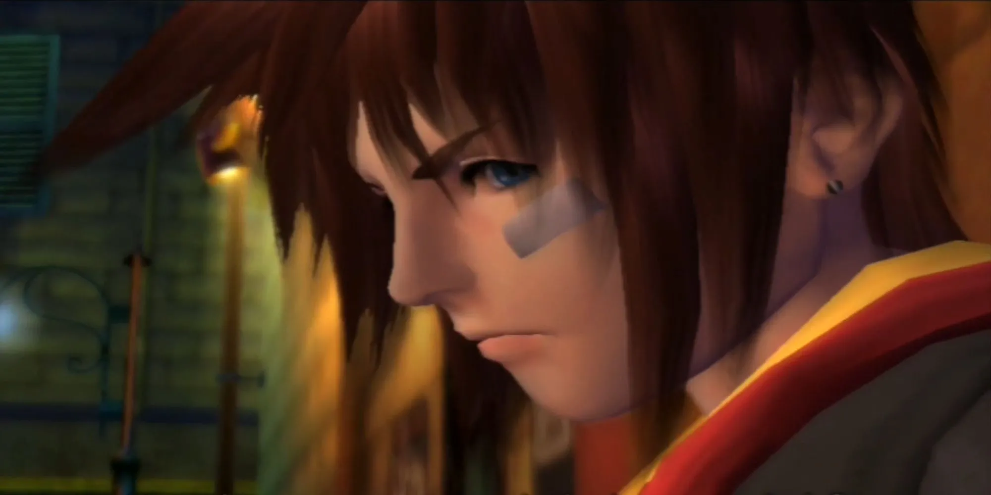 The Bouncer: Sion trong một cảnh chiến đấu trên nền PS2 với phong cách Square Enix