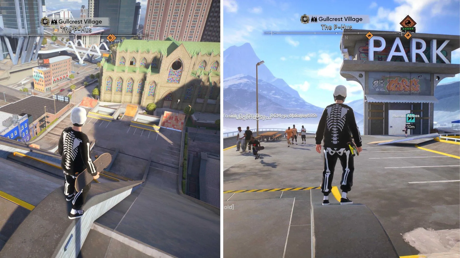 The P-Hus - bãi đỗ xe đa tầng với elevator shaft, gaps và bomb runs Skate 4