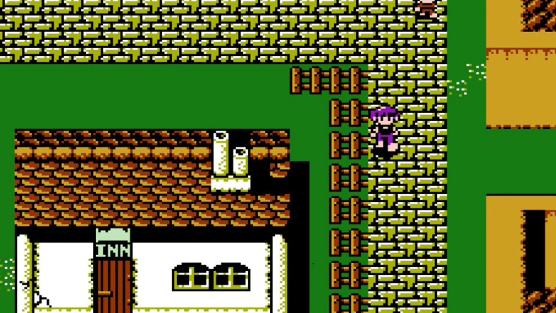 Thị trấn tối màu trong Crystalis thể hiện phong cách nghệ thuật u ám