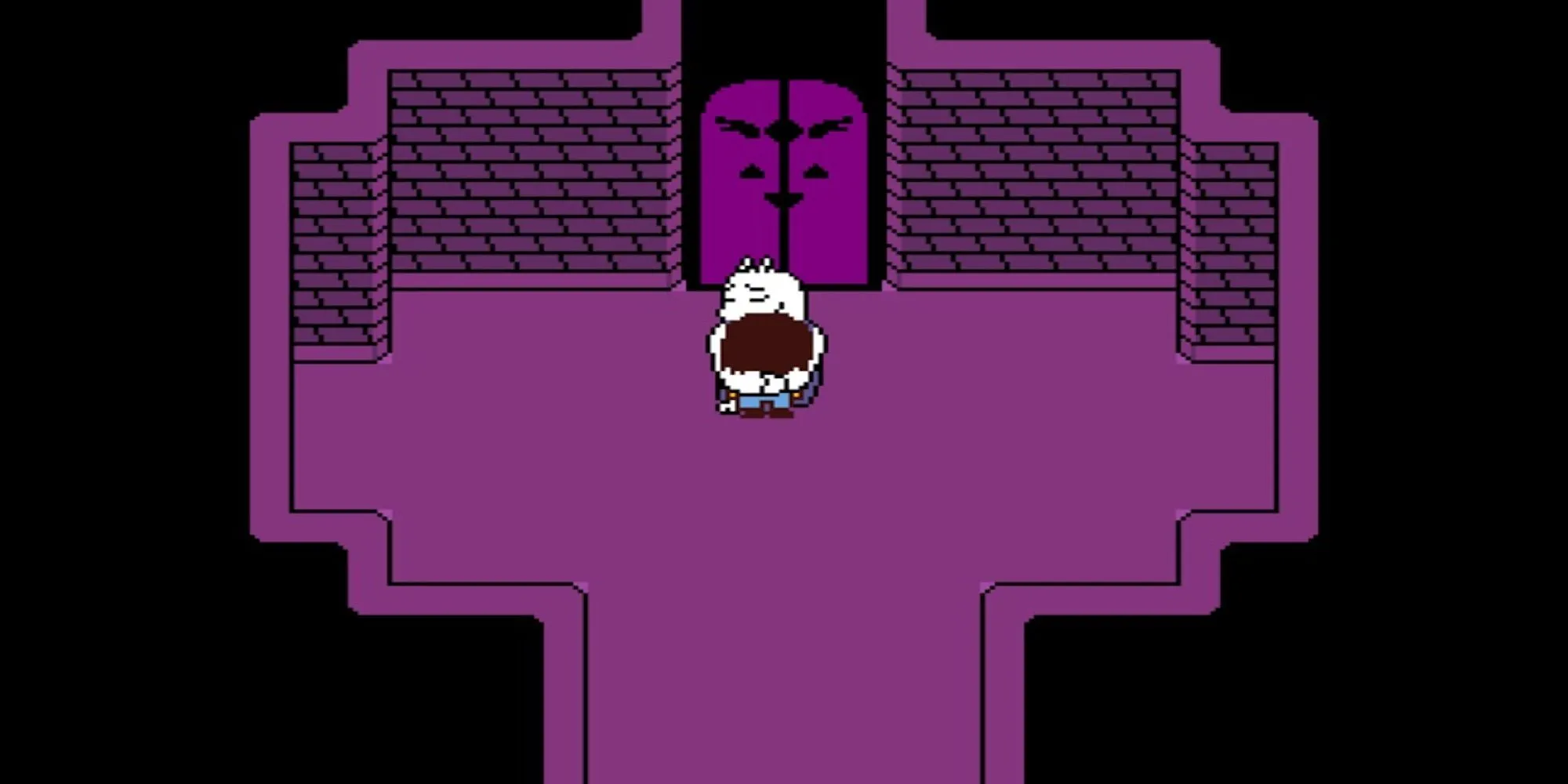 Toriel ôm nhân vật chính trong Undertale, biểu tượng của lựa chọn nhân từ hoặc bạo lực