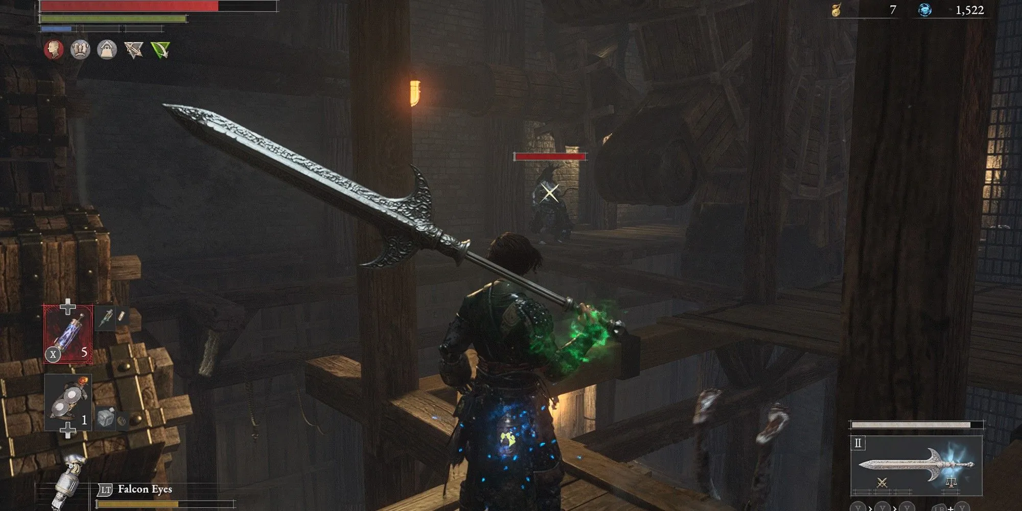 Trận chiến tại nhà thờ St. Frangelico trong Lies of P, minh họa quái vật rối rắm và bầy lính