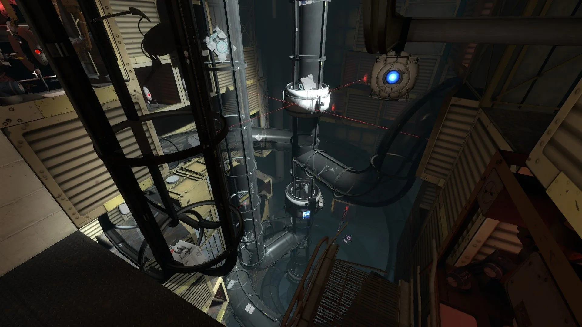 Traversing tubes with Wheatley in Portal 2