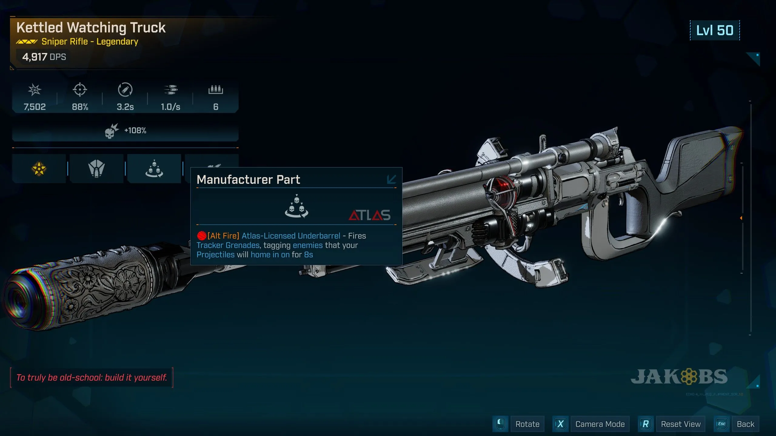 Ví dụ vũ khí đa‑nhà sản xuất với phụ kiện đặc biệt trong Borderlands 4