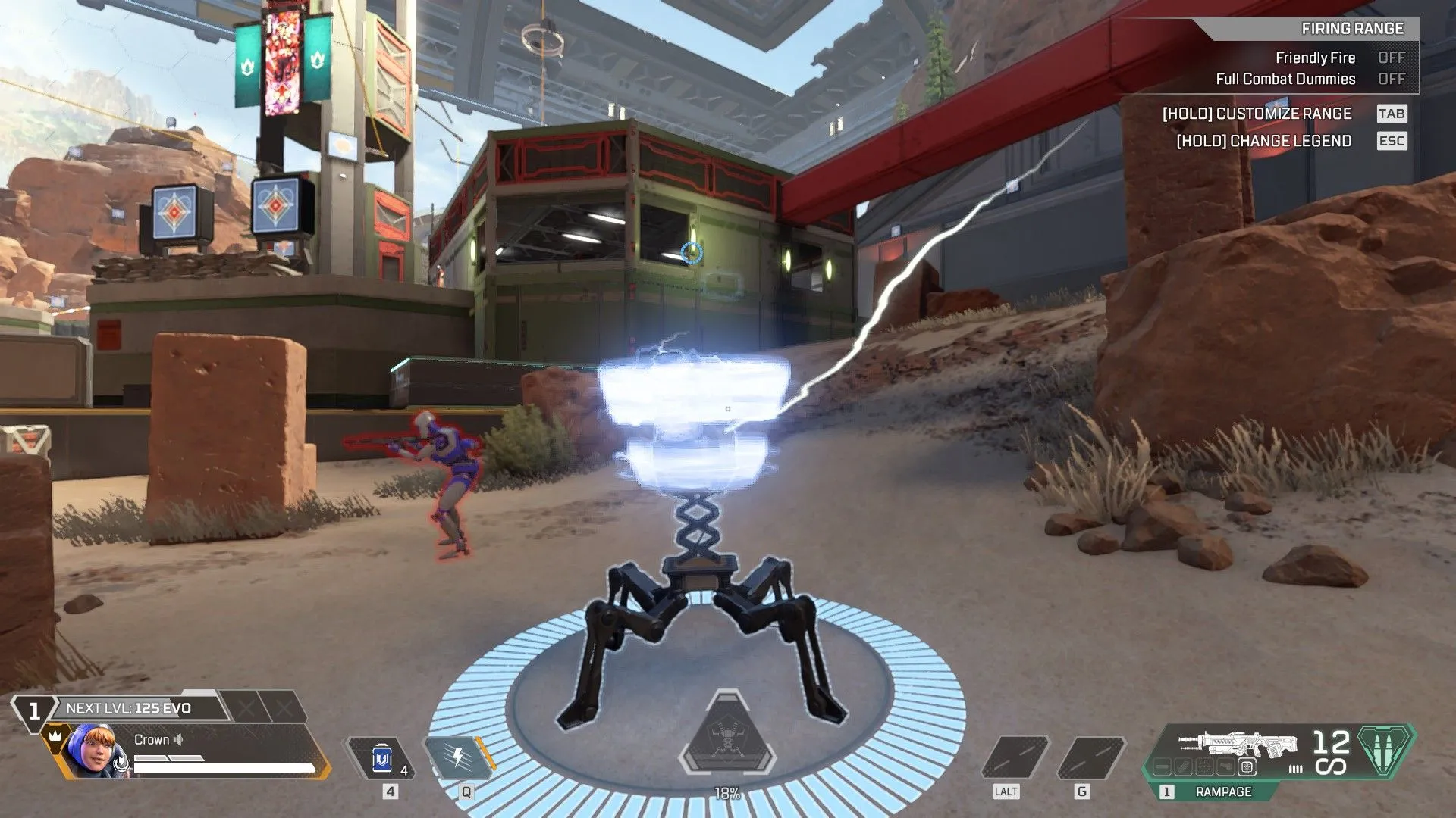 Wattson đặt Interception Pylon, bảo vệ đội khỏi ordnance và tái tạo khiên