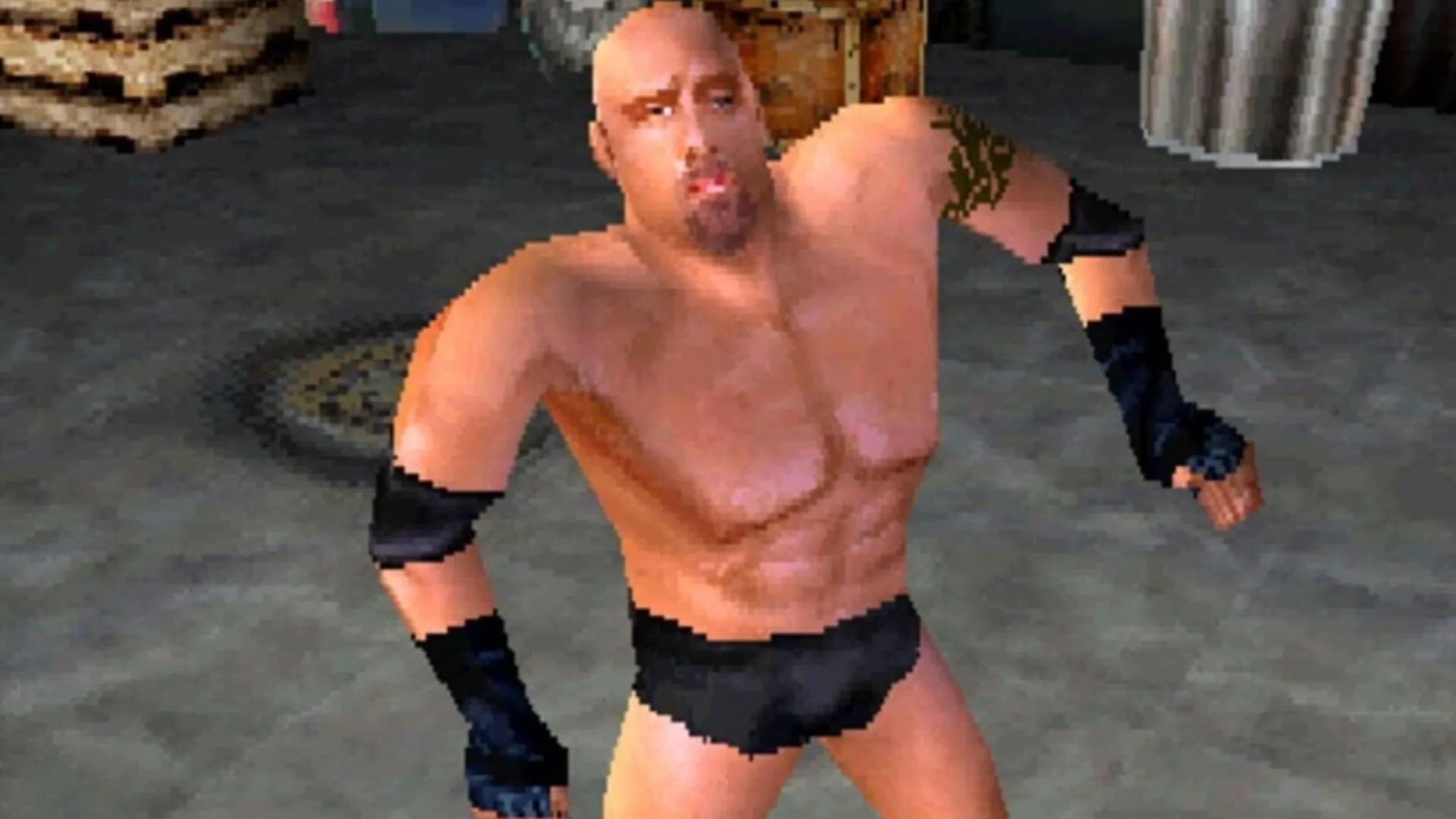 WCW Backstage Assault trên PS1 — loại bỏ sàn đấu khiến game đánh mất bản chất đô vật