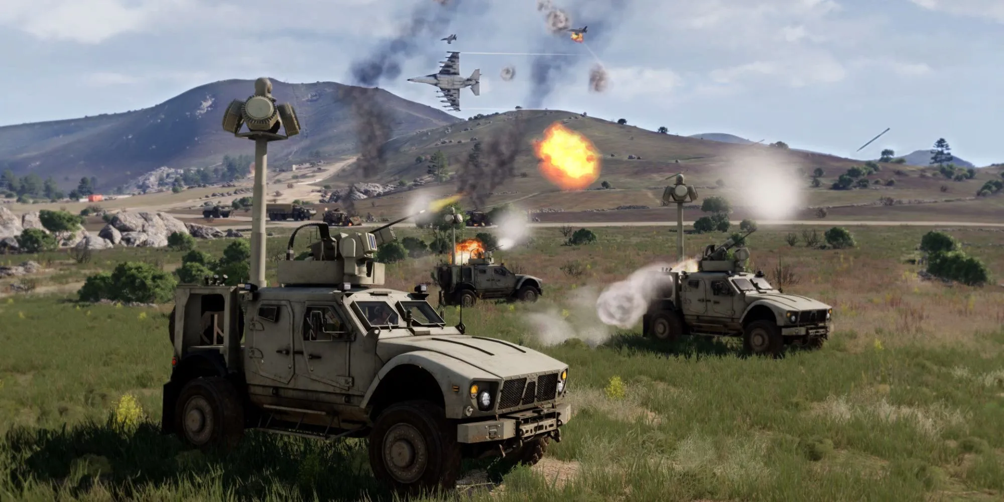 Xe thiết giáp và chiến thuật đội hình trong ARMA 3 với AI điều khiển phương tiện