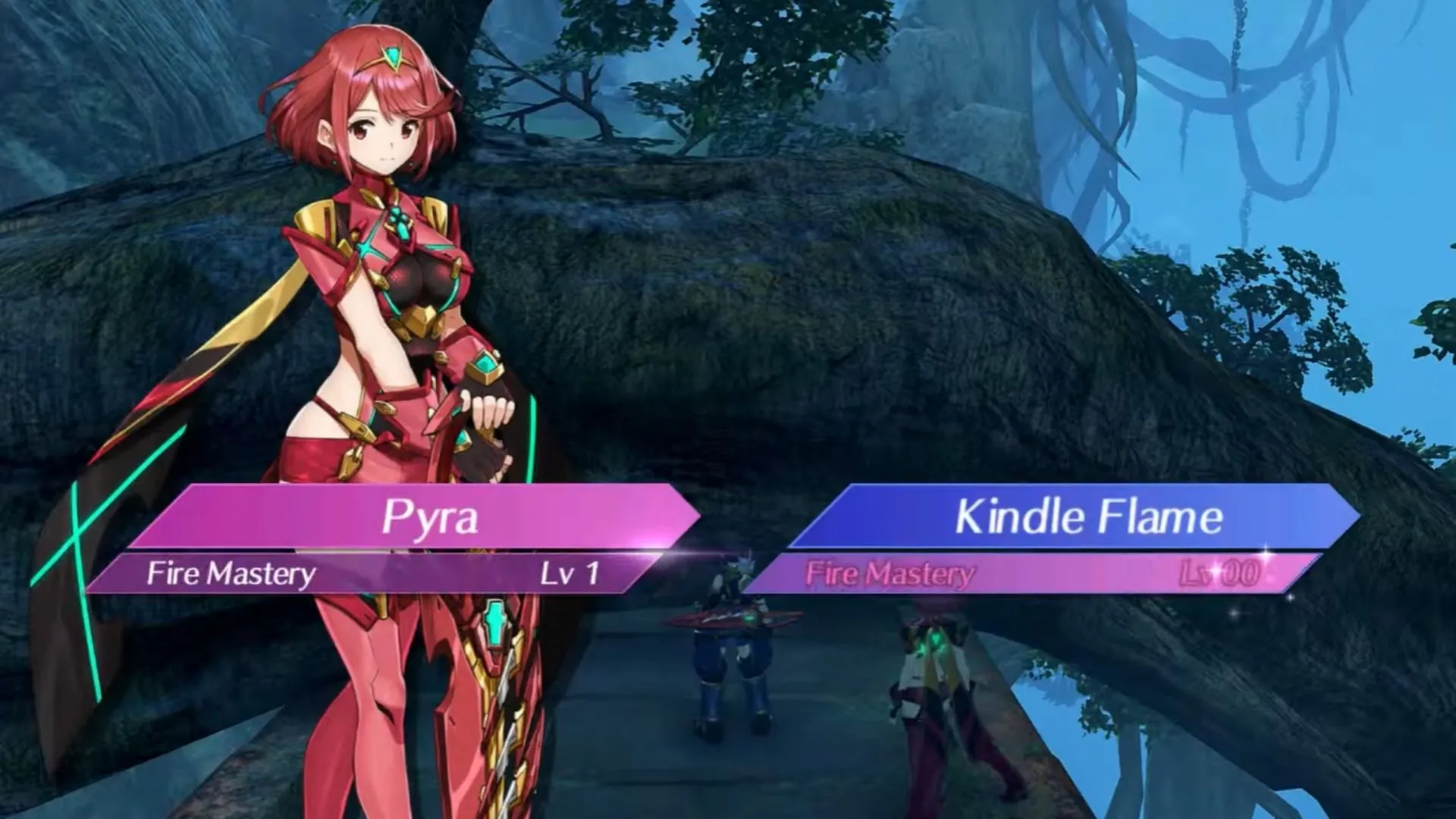 Xenoblade Chronicles 2 với hình ảnh thể hiện hệ thống Blade và chiến đấu kết hợp