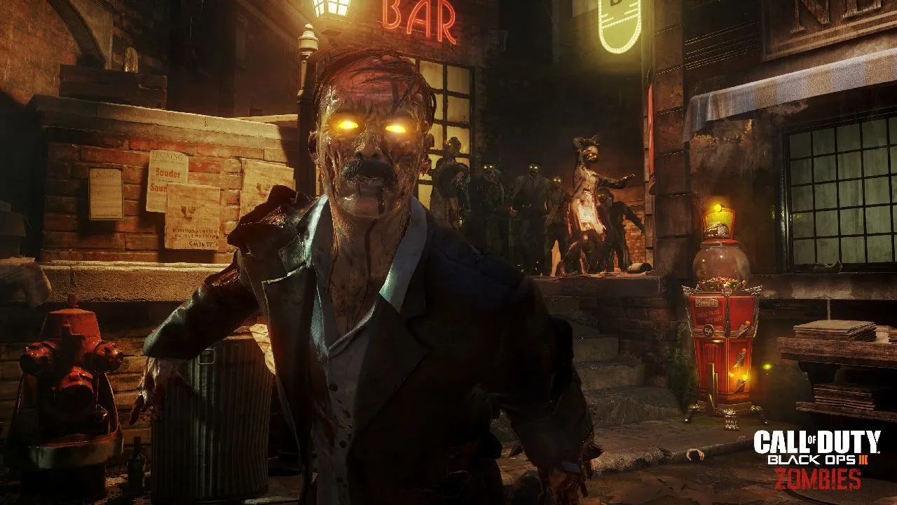 Zombies mode trong Call of Duty: Black Ops III với hiệu ứng kinh dị và bàn tay sinh tồn